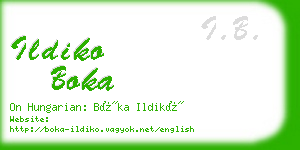 ildiko boka business card